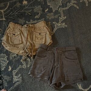 Stylish Tan and Brown Women's Shorts